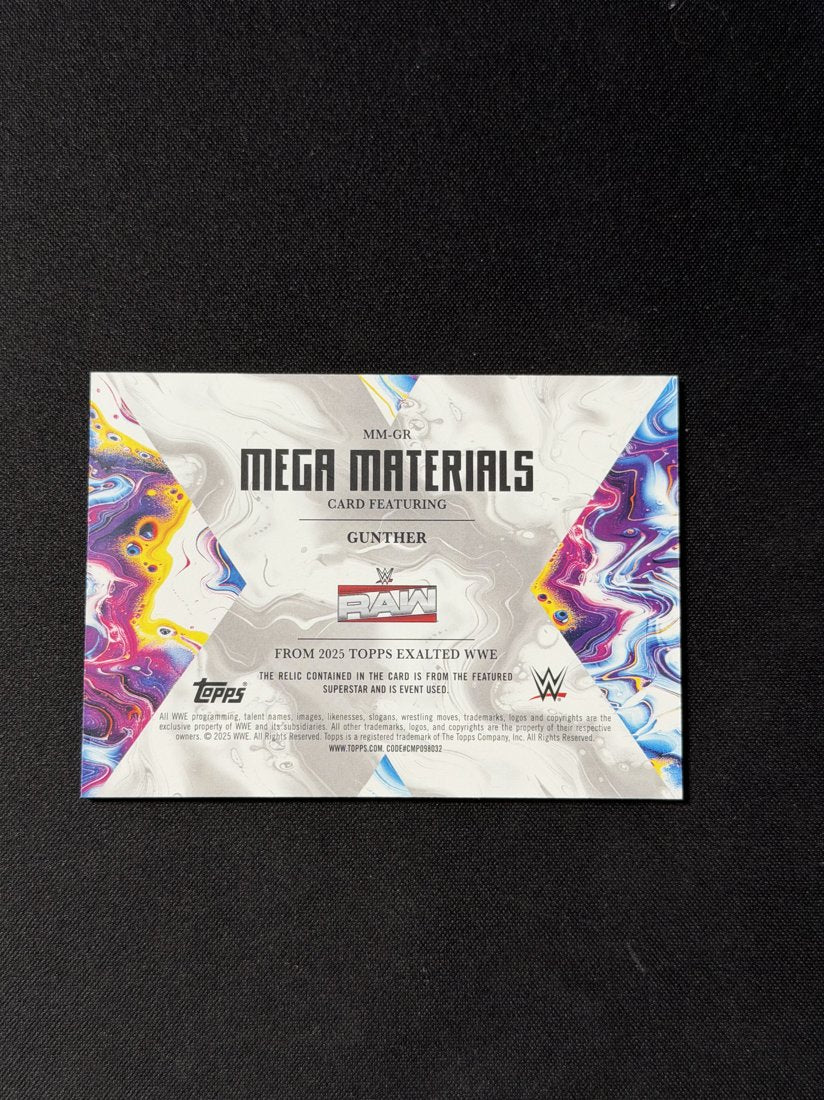 Gunther 2025 Topps Exalted WWE Mega Materials Relic
