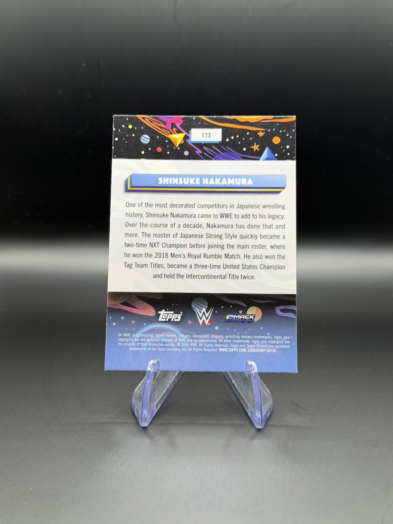 Shinsuke Nakamura 2026 Topps Chrome WWE #173 back