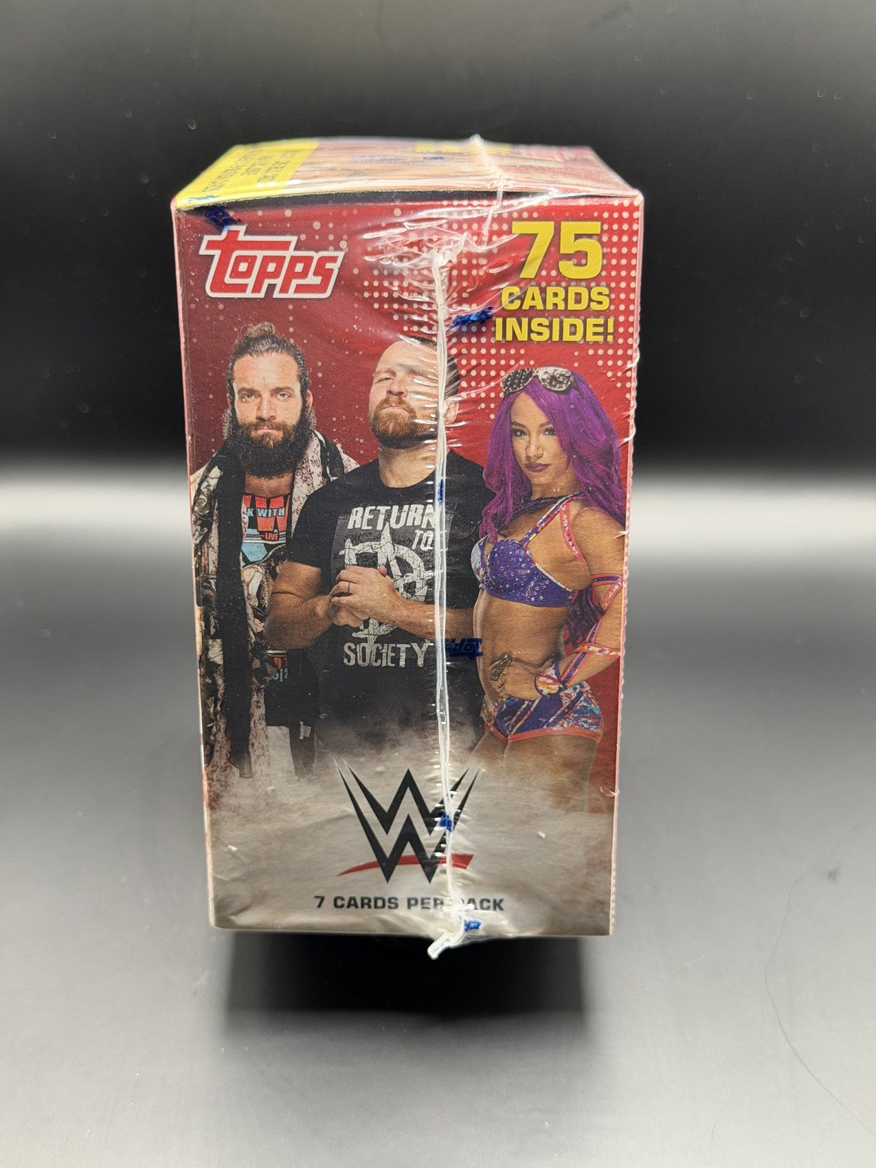 2019 Topps WWE RAW Blaster Box side - 75 cards