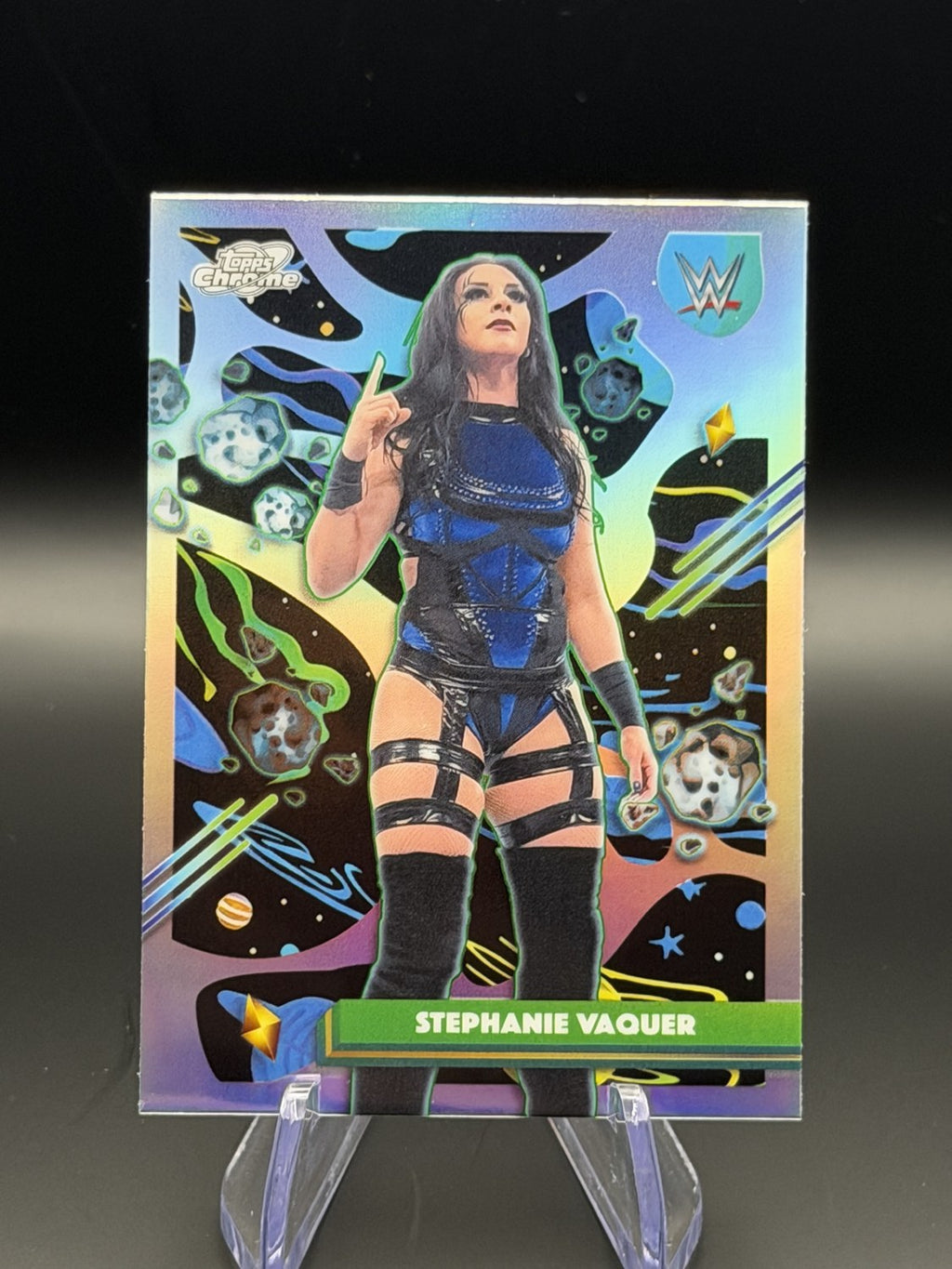 Stephanie Vaquer 2026 Topps Chrome WWE Refractor front
