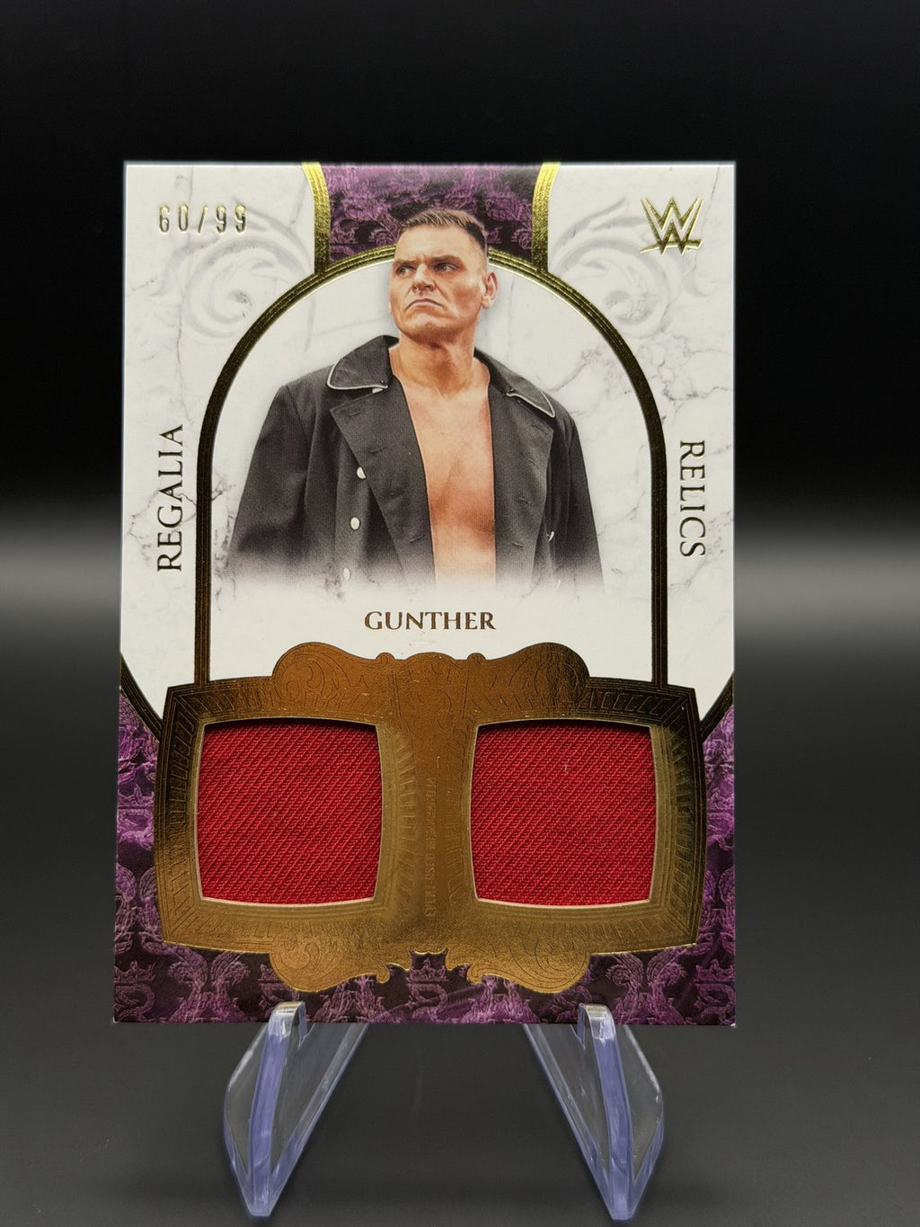 Gunther 2025 Topps Royalty WWE Regalia Relics /99 front