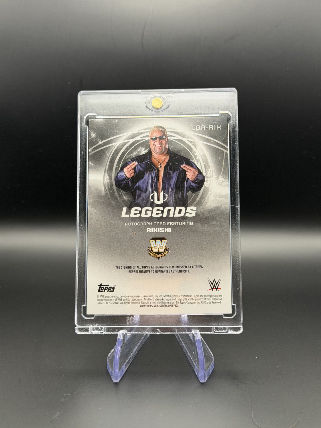 Rikishi 2025 Topps Universe WWE Legends Autograph back