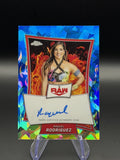 Raquel Rodriguez 2025 Topps Chrome WWE Red Brand Chrome Autograph Blue Sapphire front