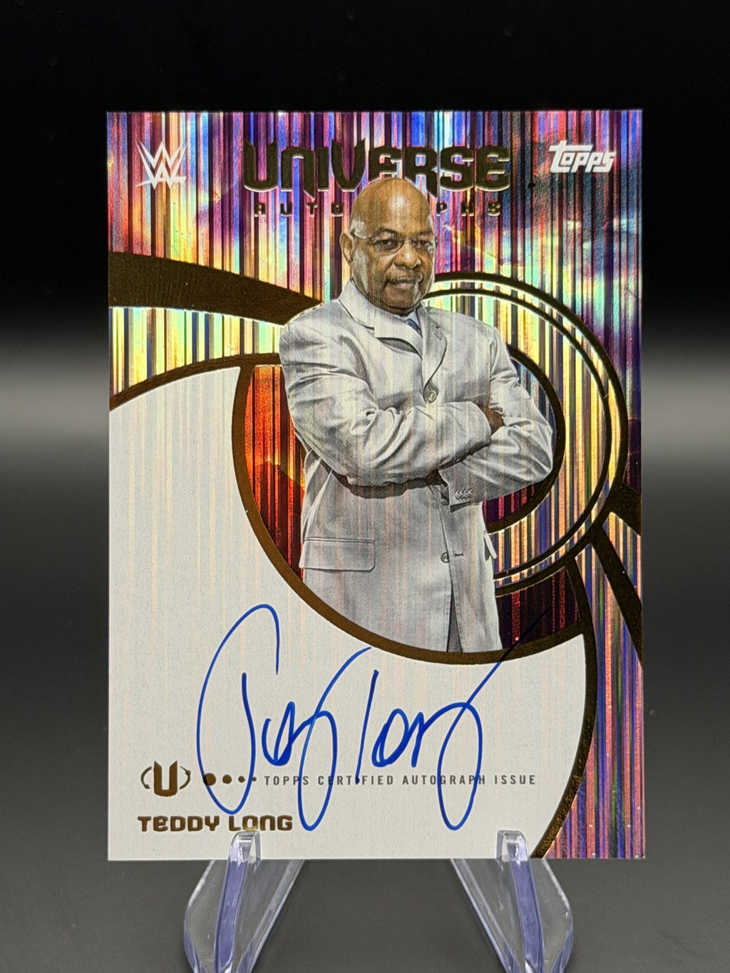 Teddy Long 2025 Topps Universe WWE Universe Autographs front