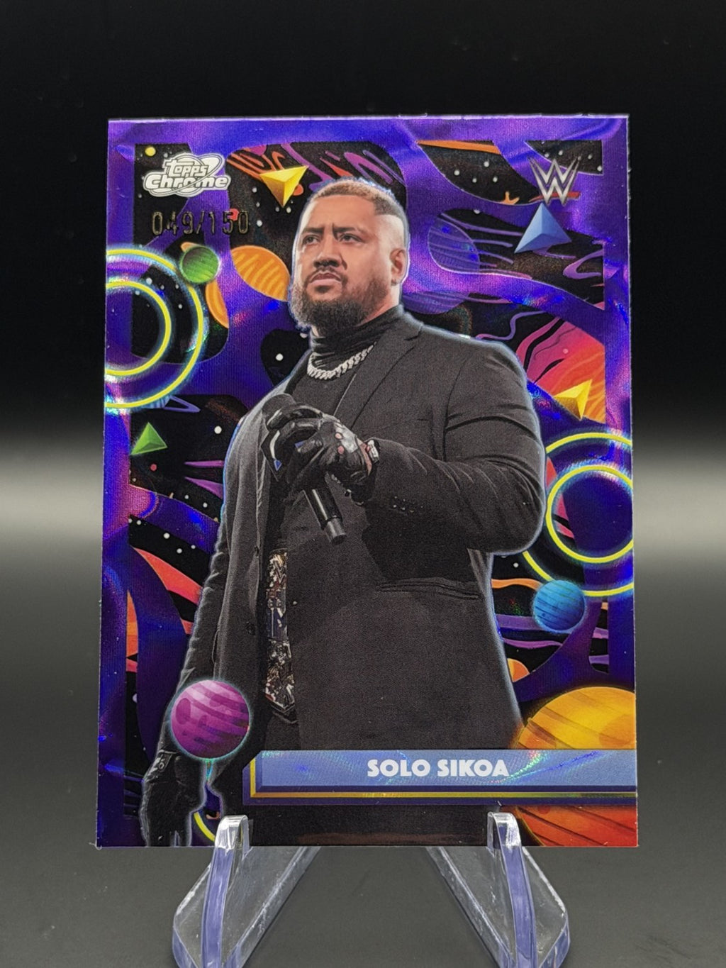 Solo Sikoa 2026 Topps Chrome WWE Purple Refractor /150 front