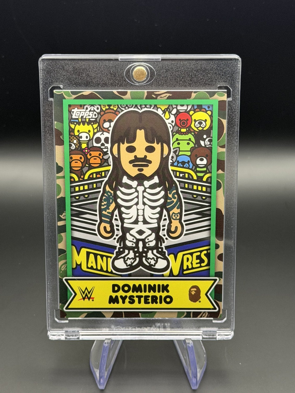 Dominik Mysterio 2025 Topps WWE x BAPE Baby Milo Green back