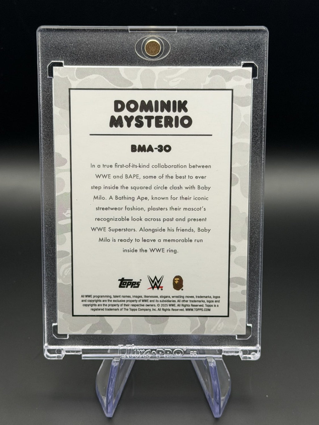 Dominik Mysterio 2025 Topps WWE x BAPE Baby Milo Green front
