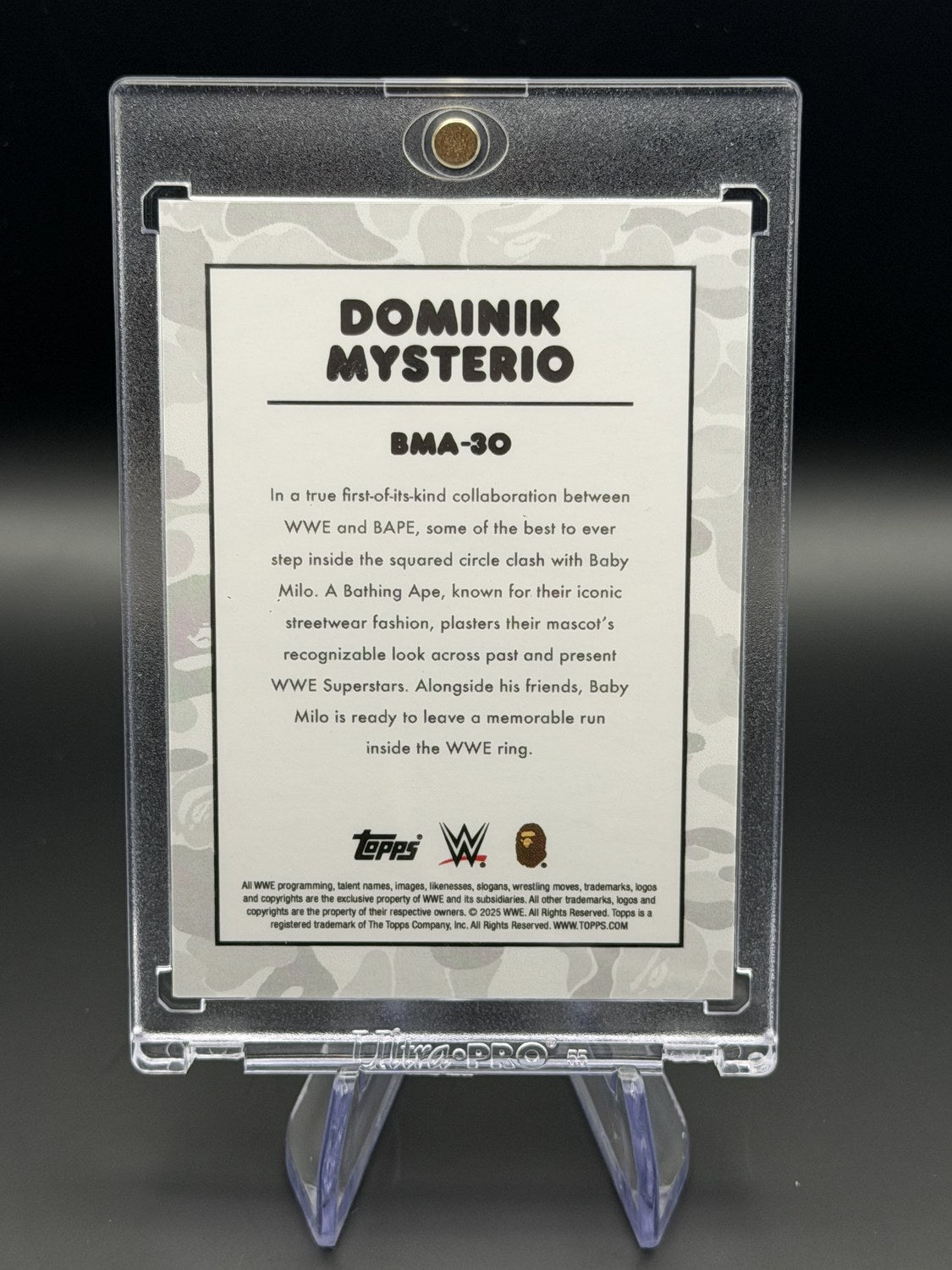 Dominik Mysterio 2025 Topps WWE x BAPE Baby Milo Green front