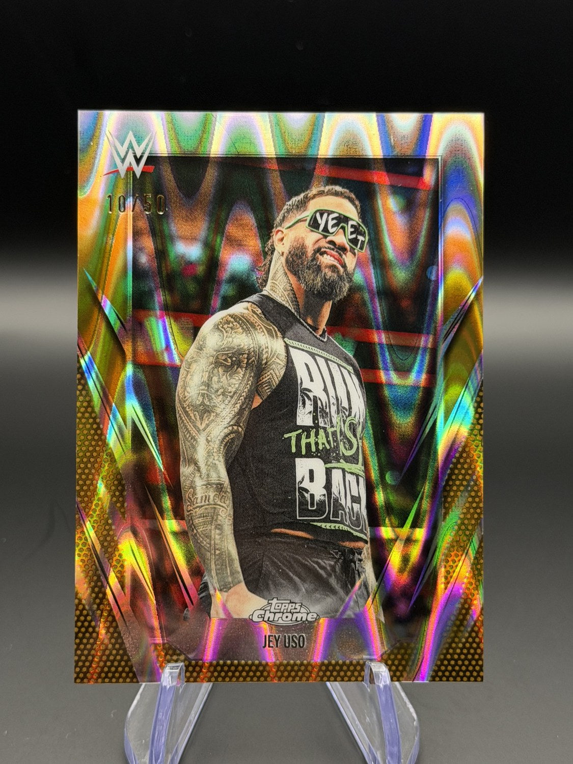 Jey Uso 2026 Topps Chrome WWE SuperFractor /50 front
