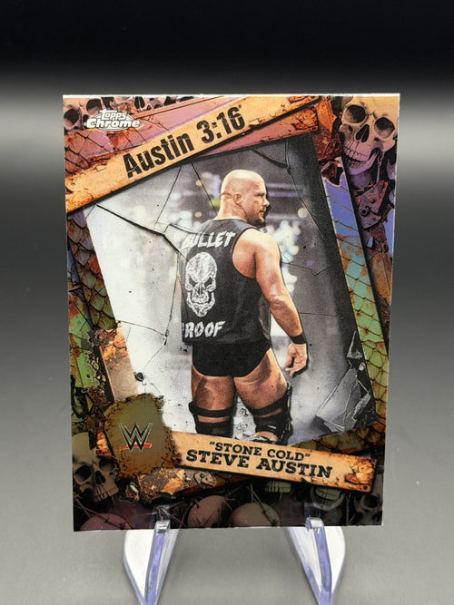 Stone Cold Steve Austin 2026 Topps Chrome WWE Austin 3:16 3:16-19 front