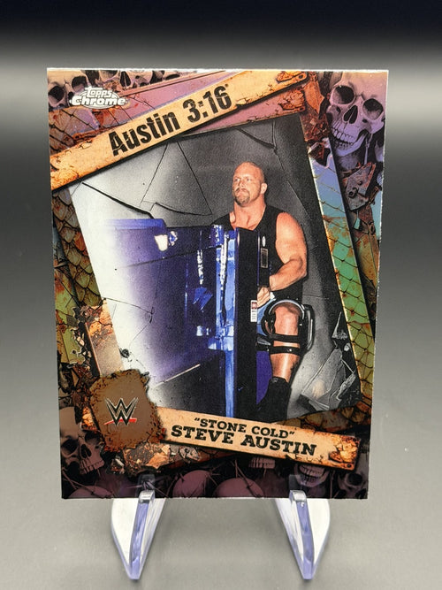 Stone Cold Steve Austin 2026 Topps Chrome WWE Austin 3:16 3:16-9 front