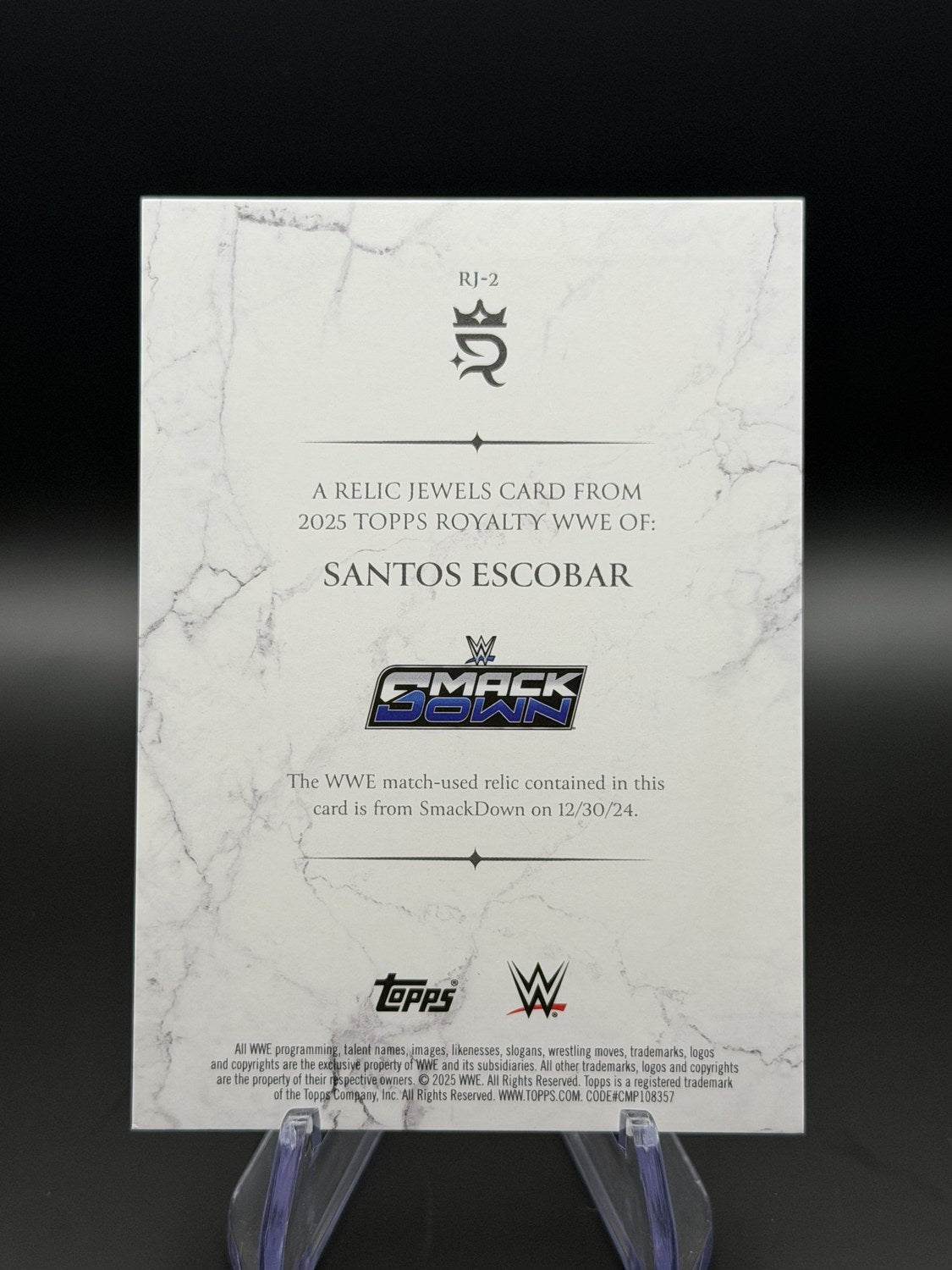 Santos Escobar Relic Jewels 07/10 back