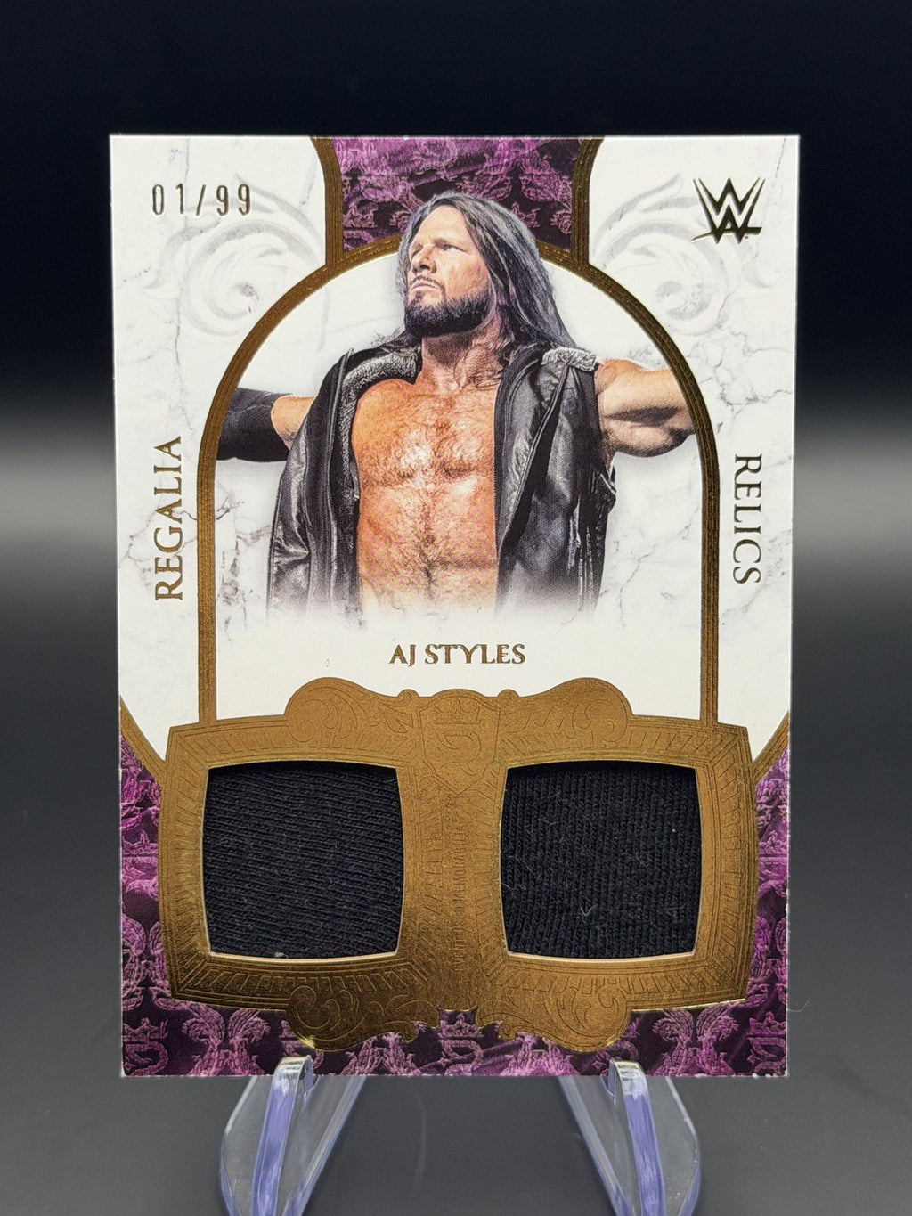 AJ Styles Regalia Relics 01/99 front