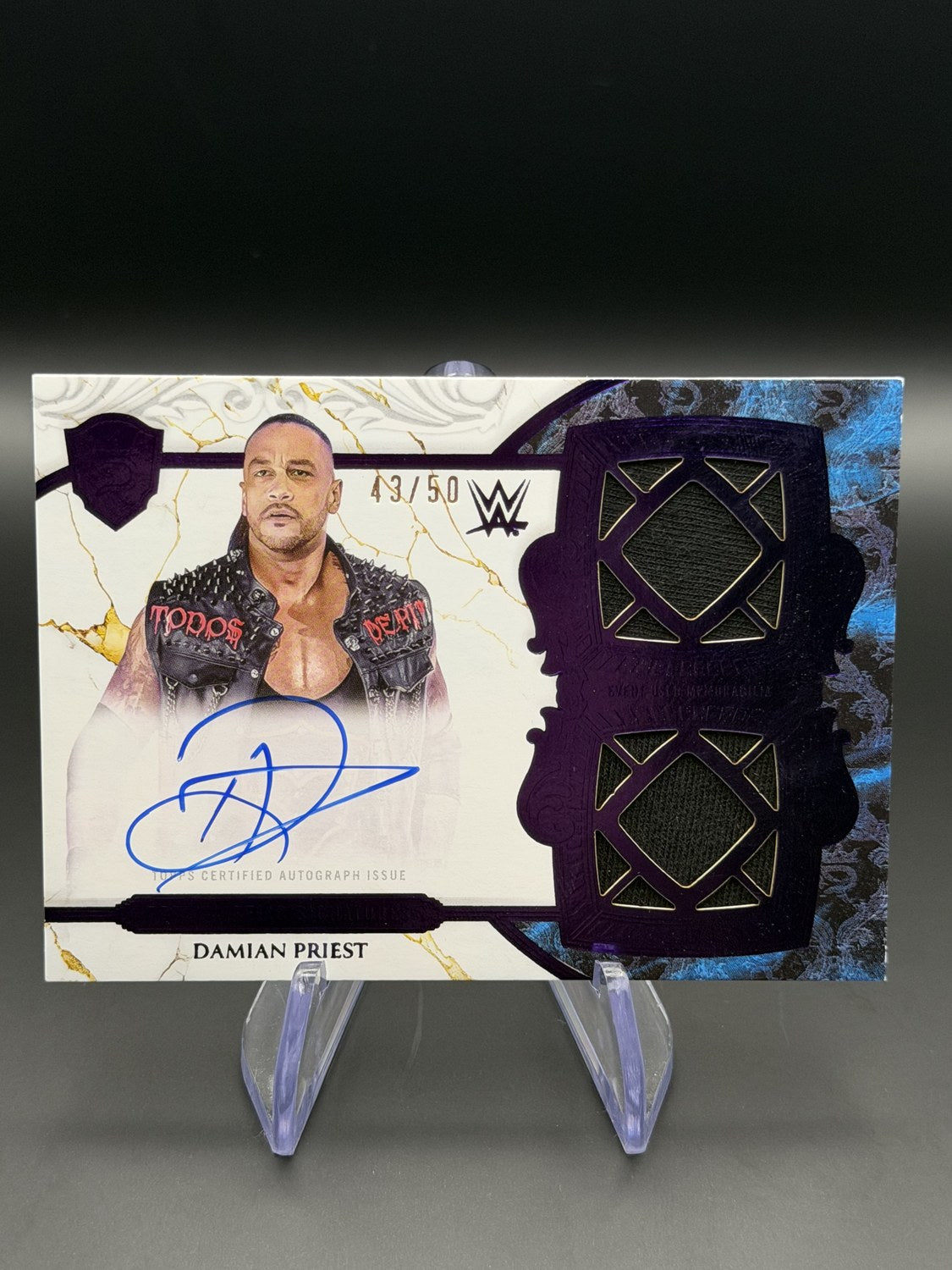 Damian Priest Regalia relic auto 43/50 front