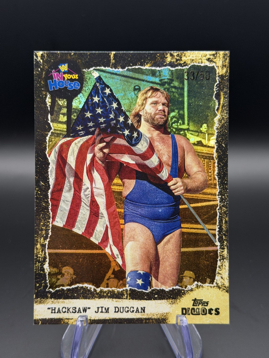 Hacksaw Jim Duggan In Your House Gold /50 front