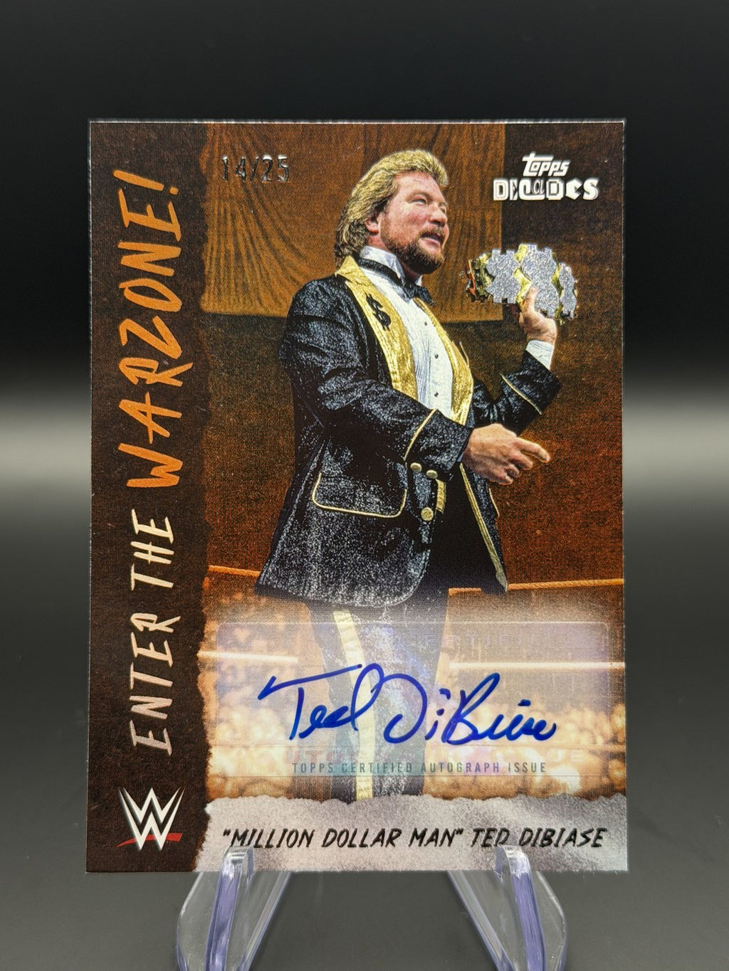 Ted DiBiase Enter the Warzone auto #8A 14/25 front