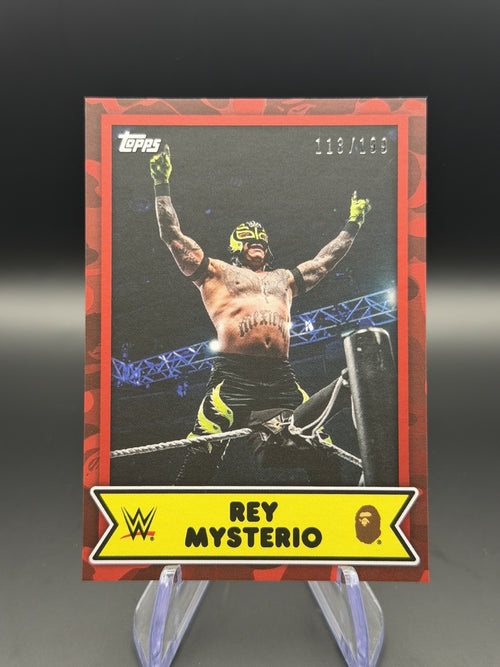Rey Mysterio Topps x BAPE Red Camo /199 front