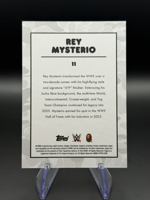 Rey Mysterio Topps x BAPE Red Camo /199 back