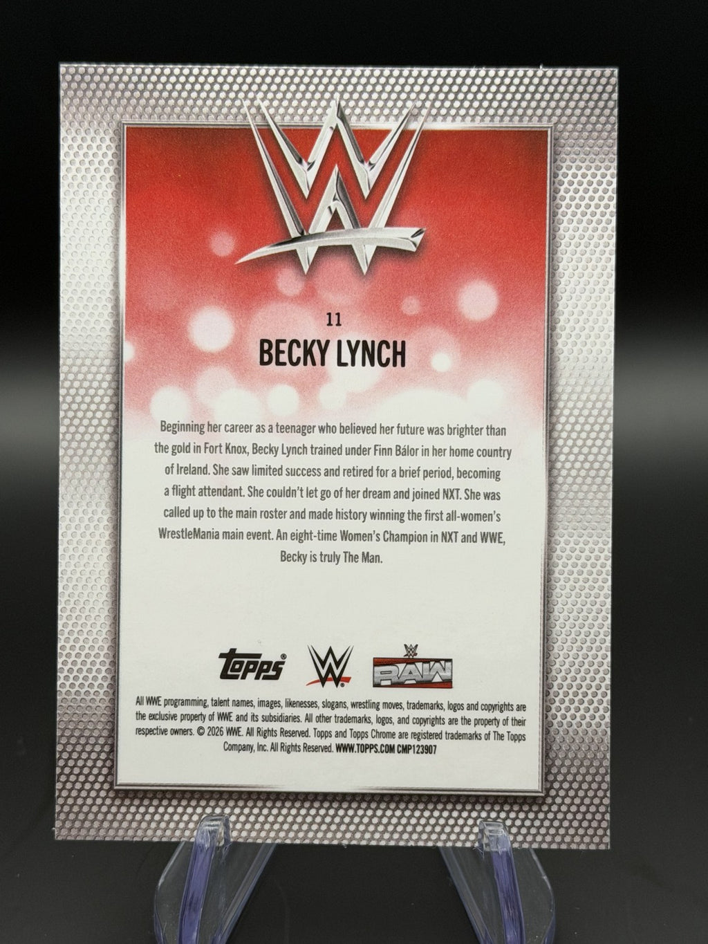 Becky Lynch Chrome Refractor 22/75 back