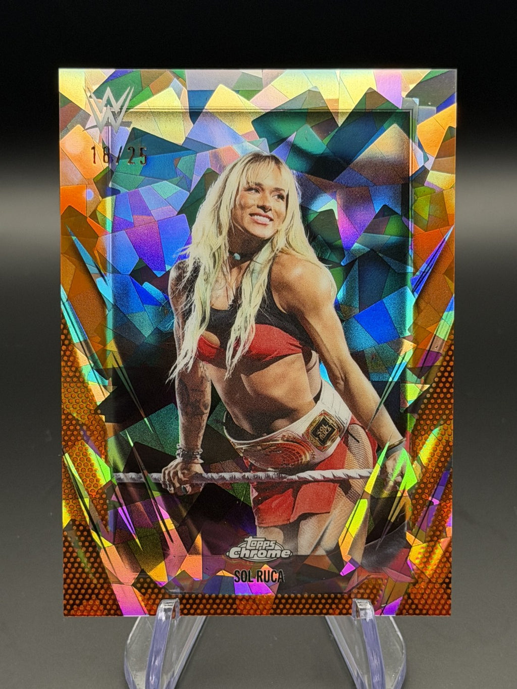 Sol Ruca Chrome Cracked Ice Orange 18/25 front