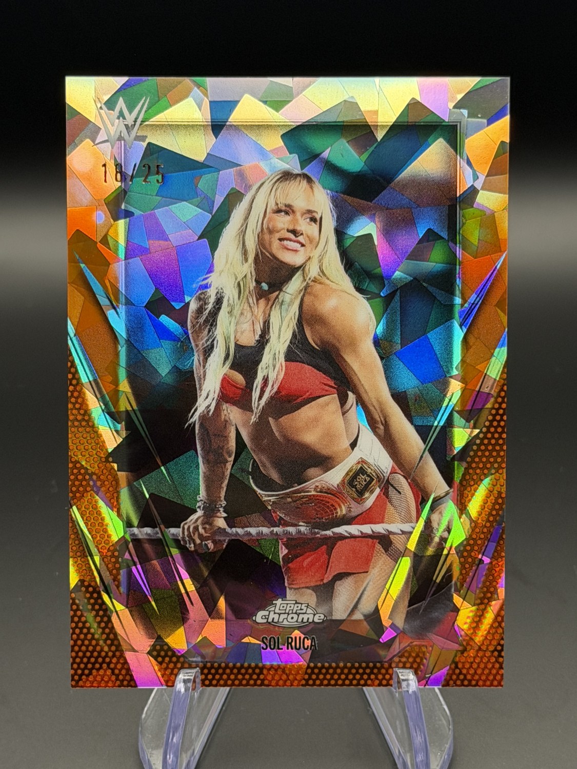 Sol Ruca Chrome Cracked Ice Orange 18/25 front