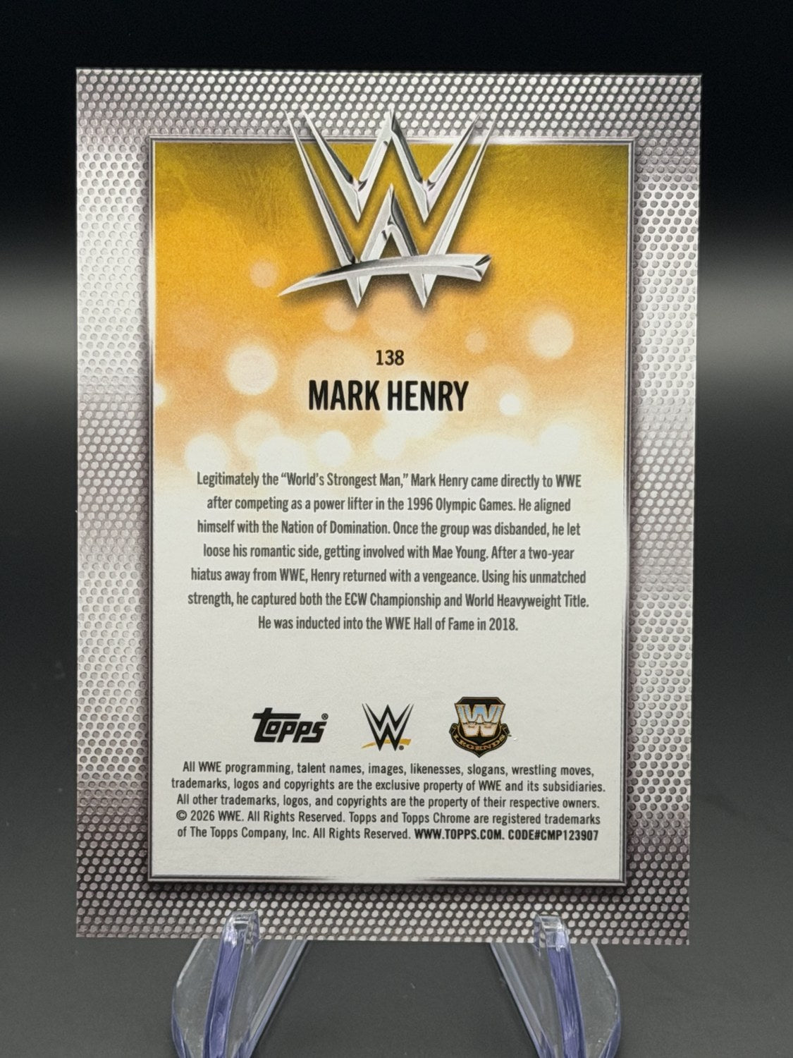Mark Henry Chrome Legends Cracked Ice 06/10 back