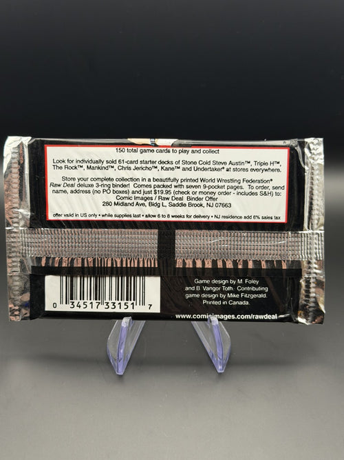 WWF Raw Deal 12-card booster pack back