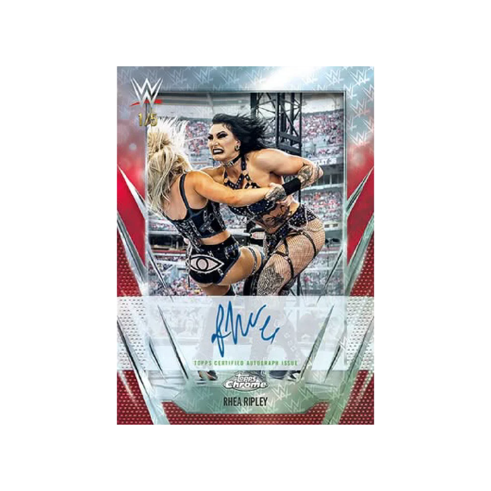 2026 Topps Chrome Logofractor WWE example card