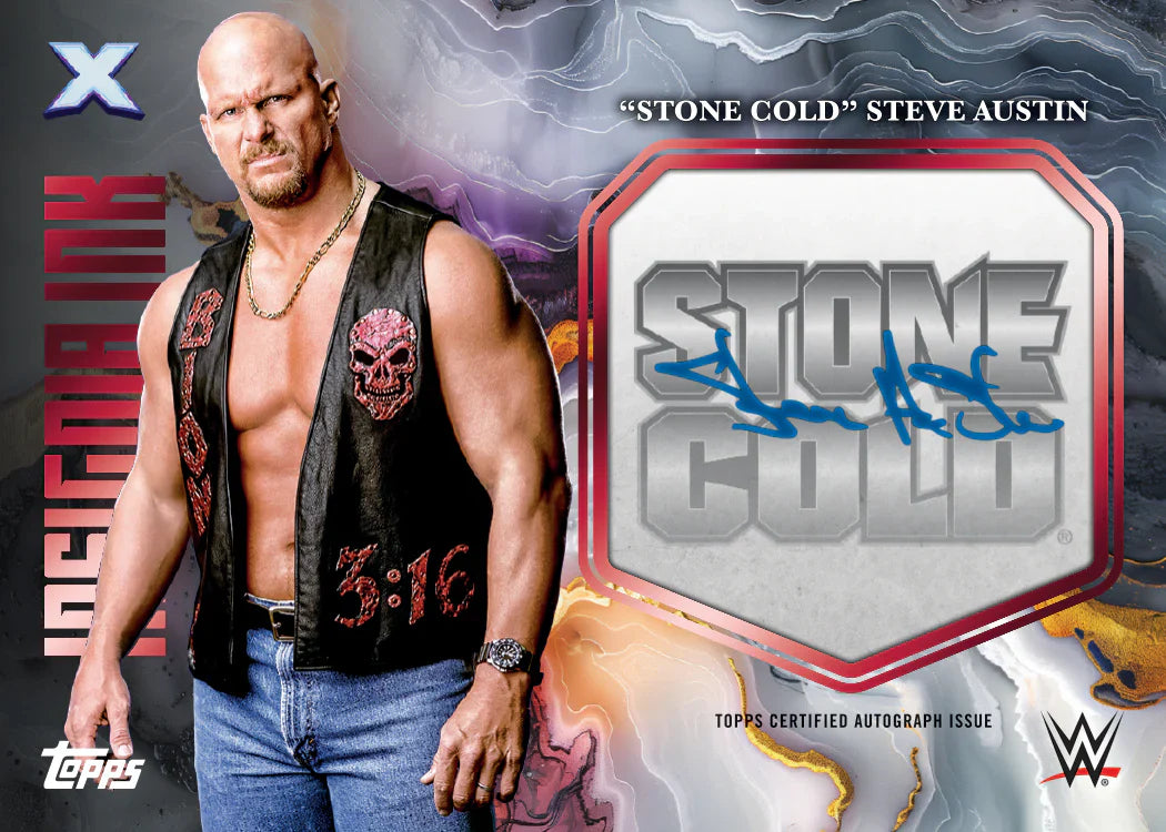2025 Topps WWE Exalted Stone Cold Steve Austin Insignia Ink autograph card