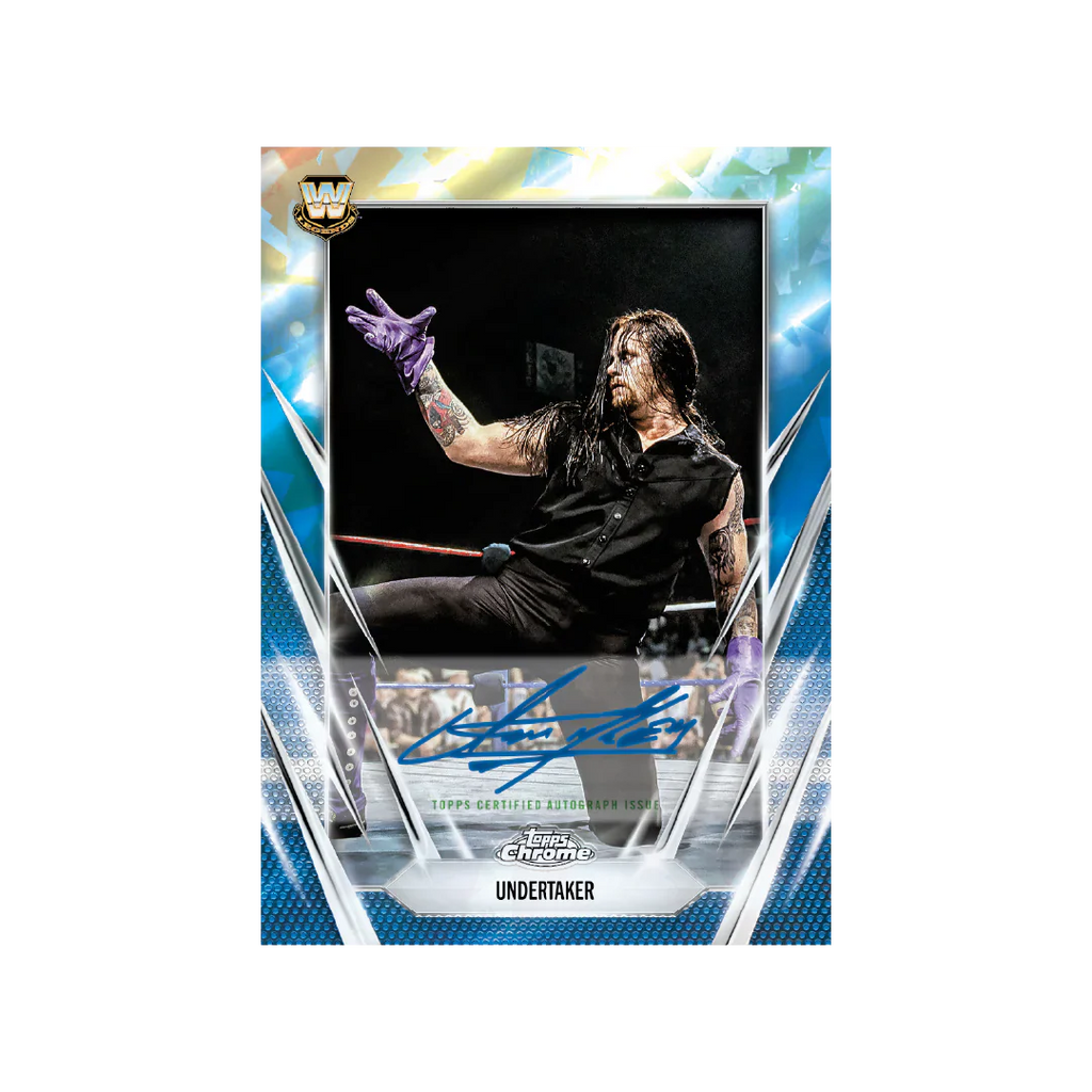 2026 Topps Chrome Sapphire WWE example autograph card